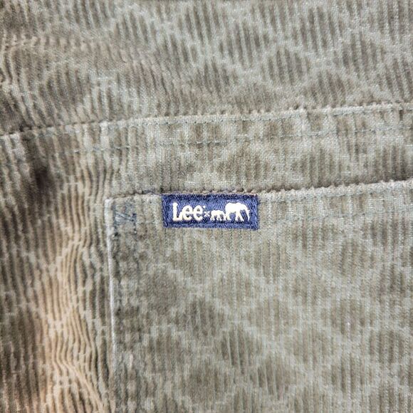 Lee Brooklyn Circus Jeans Men’s Size 34X32 Green Corduroy Double Knee Cowboy - Picture 8 of 16